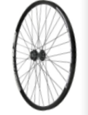**27.5 FRONT DISC 6 BOLT WHEEL  BLACK.