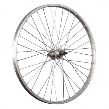 ALLOY REAR WHEEL  24 x 1.75DISC 6 BOLT  CASSETTE QR BLACK